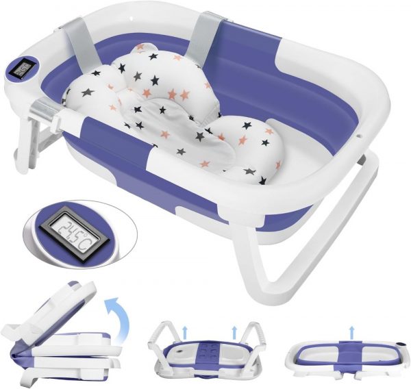 Baignoire Bébé Pliable - Bleu - Baignoire Bébé Pliable - Bleu
