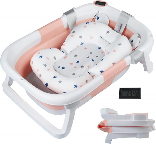 Baignoire Bébé Pliable - Rose - Baignoire Bébé Pliable - Rose