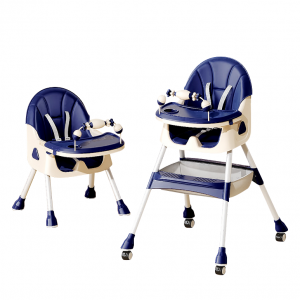 Chaise Haute 3en1 - JEUVO - Bleu - Chaise Haute 3en1 - JEUVO - Bleu