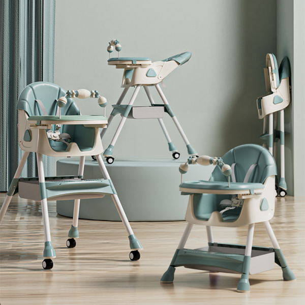 Chaise Haute 3en1 - JEUVO - Vert - Jeuvo vert Joyeuse Planet