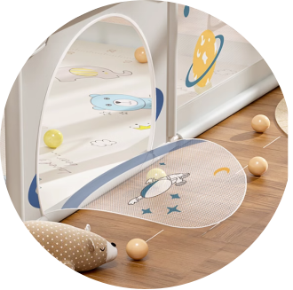Parc Bébé Sécurisé 120x120 Cm Avec Tapis Doux | Aire De Jeu Pour Enfant 6-24 Mois, Filet Respirant 360°