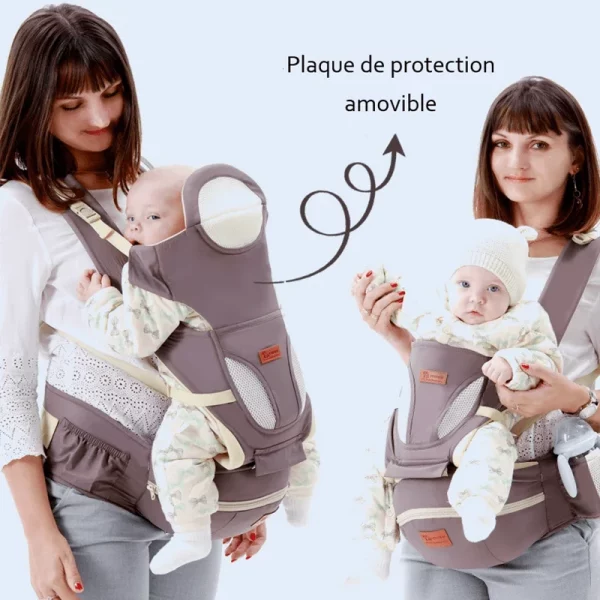 Porte-Bébé confort et ergonomie - Bleu-4
