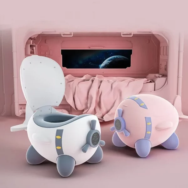 Pot Bébé Toilette - P'tit Avion - Rose-3