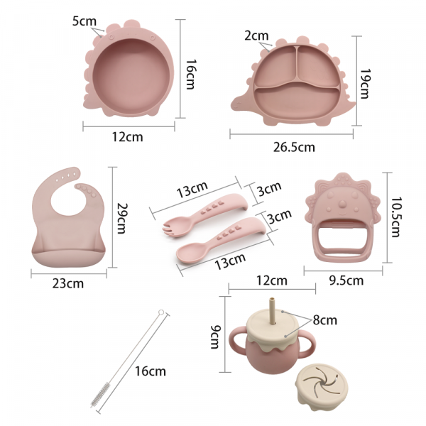 Coffret Repas Bébé - Vert - Taille Coffret repas - Rose