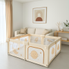 Parc bébé pliable 130×130 cm avec tapis, facile à transporter – Marque française