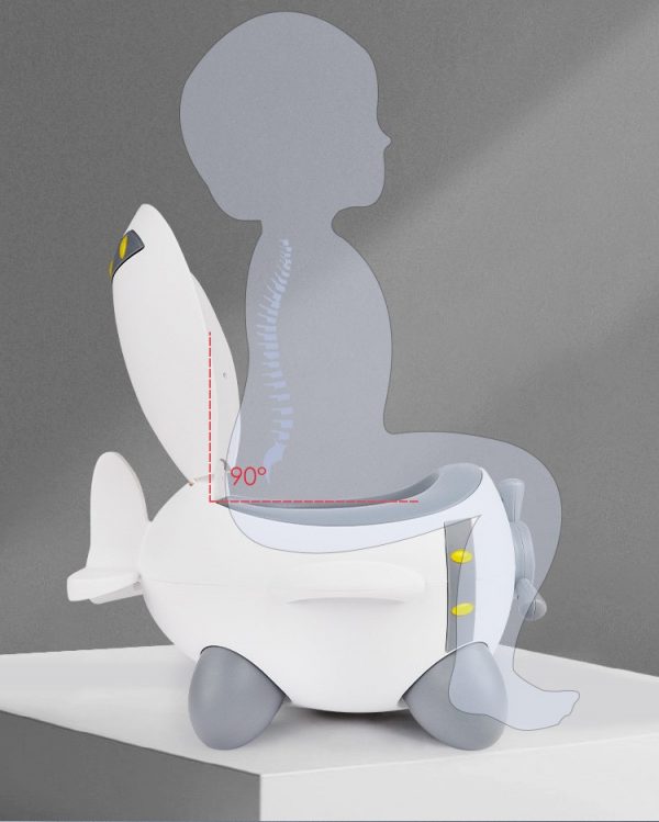 Pot Bébé Toilette - P'tit Avion - Blanc - protection