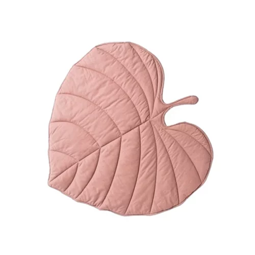 tapis feuille rose