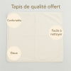 Parc bébé pliable 130×130 cm avec tapis, facile à transporter – Marque française