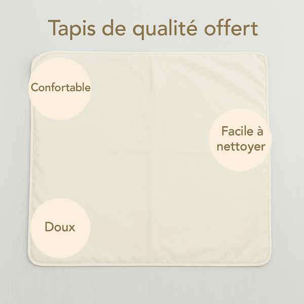 Parc bébé pliable 130×130 cm avec tapis, facile à transporter – Marque française
